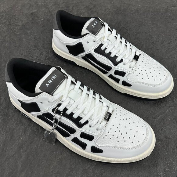 Amiri Black & White Colorblock Low-Top Sneakers main image 4